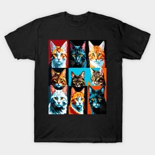 Pop Art Cat Portraits T-Shirt